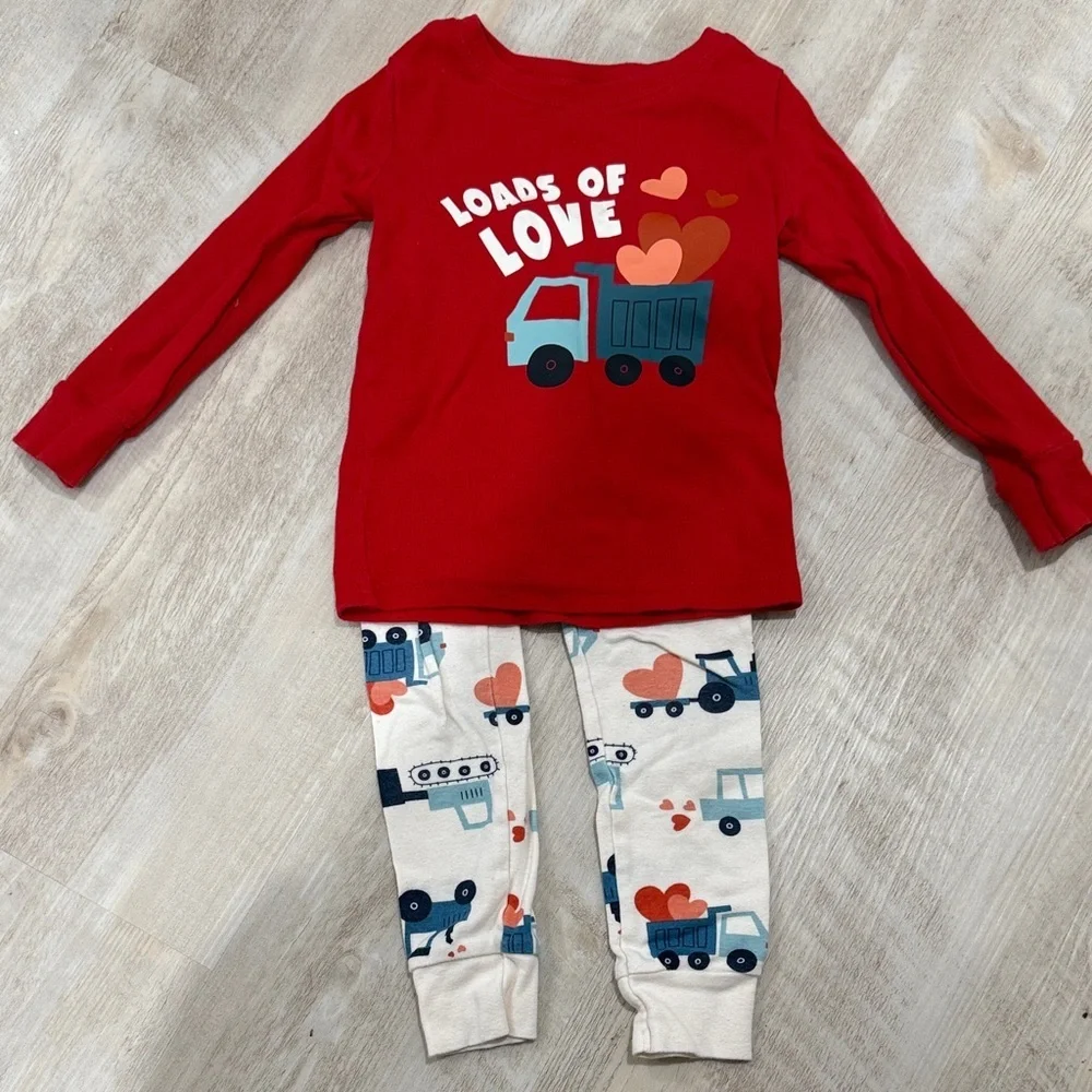 Old Navy Red and Cream Kids Pajama Set